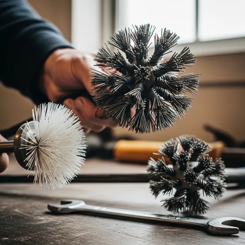 Outils de ramonage professionnel : Hérissons et brosses adaptées