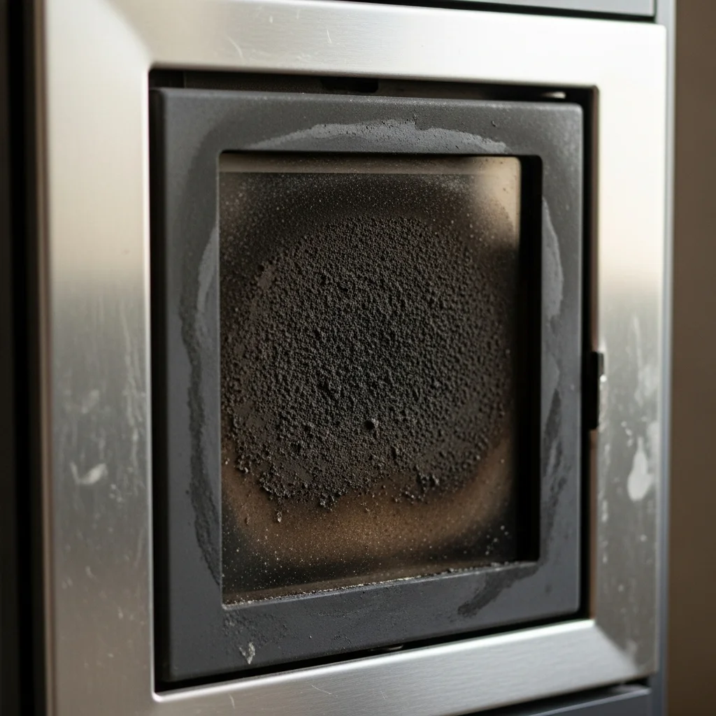 Vitre poêle à granulés noircie