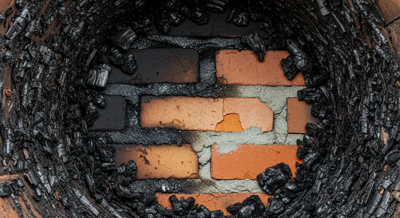 Chemin&eacute;e coup&eacute;e, suie et cr&eacute;osote