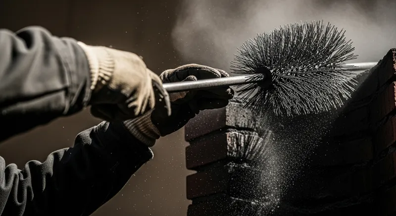 Ramonage hérisson Ramoneur utilisant un hérisson