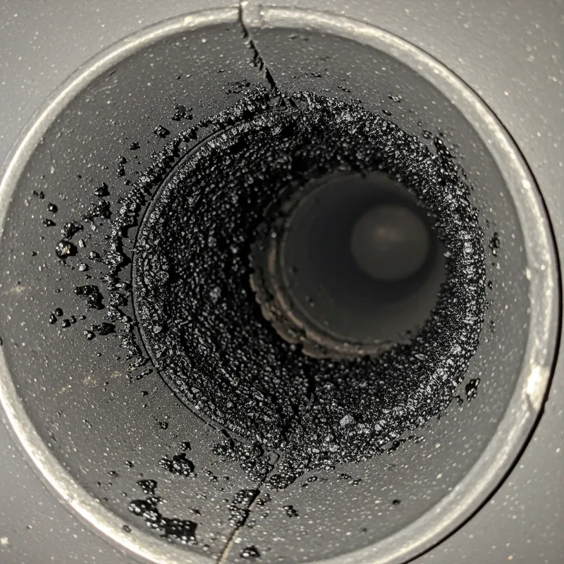 Conduit de chemin&eacute;e obstru&eacute;