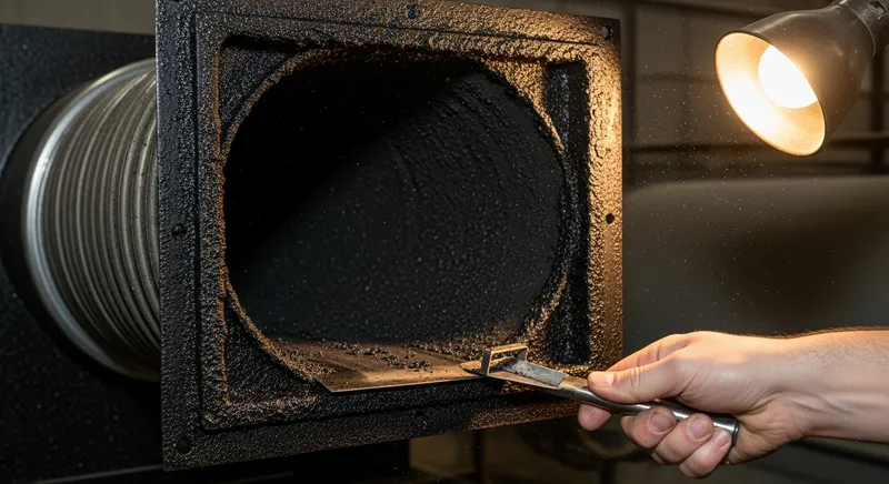 Conduit obstru&eacute; par le bistre avant nettoyage