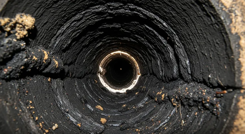 Coupe chemin&eacute;e avec suie