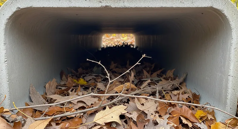 Conduit obstru&eacute; &agrave; 23% par des d&eacute;bris