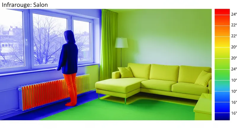 Thermographie salon : &eacute;carts temp&eacute;rature