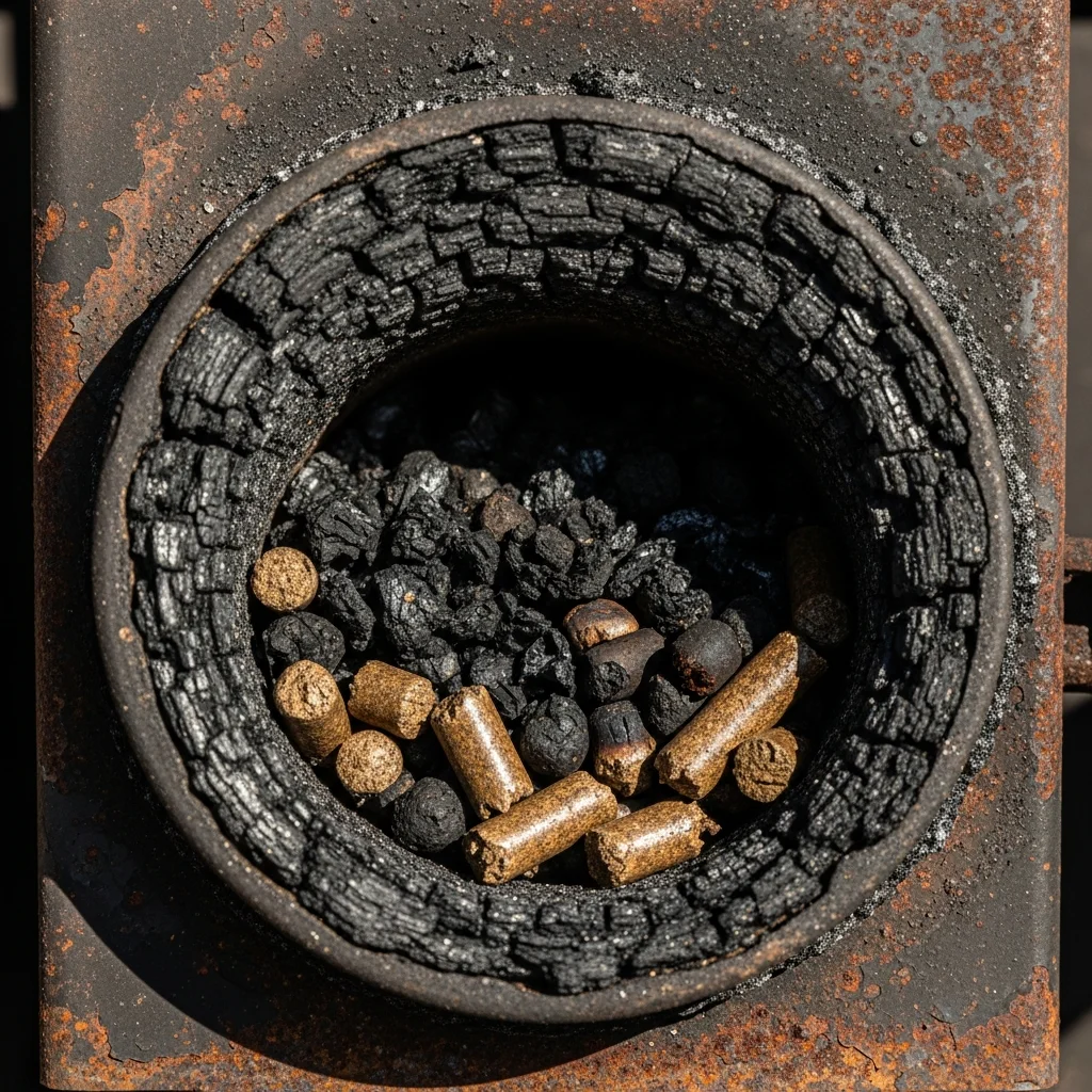 Pot combustion poêle bouché